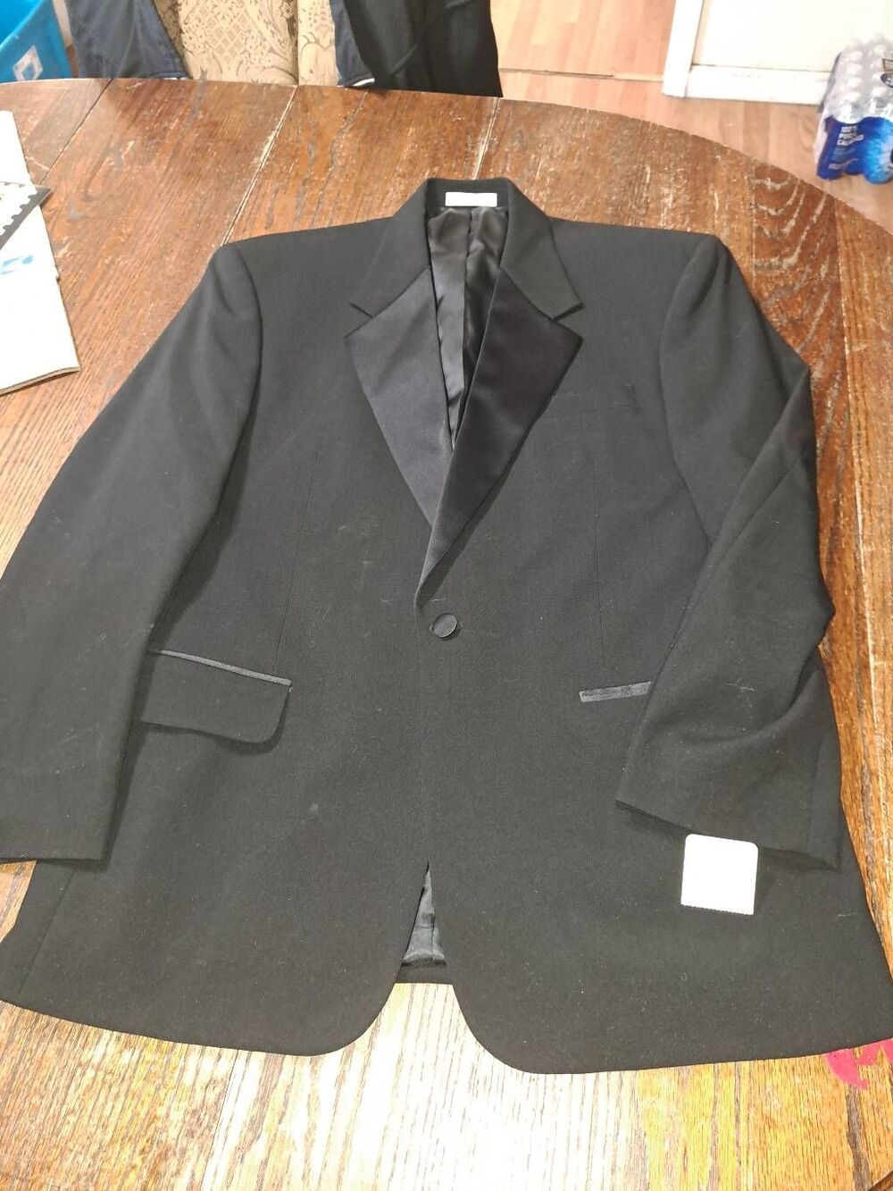 New 41R Gianni la Collezioni Black Wool Tuxedo Suit Sport Coat Jacket Blazer NWT